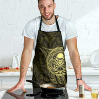 New Zealand Skull Darts Apron Aotearoa Maori Chest Tattoo Stylized Gold - Polynesian Pride