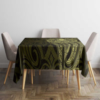 New Zealand Skull Darts Tablecloth Aotearoa Maori Chest Tattoo Stylized Gold - Polynesian Pride