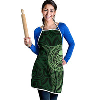 New Zealand Skull Darts Apron Aotearoa Maori Chest Tattoo Stylized Green - Polynesian Pride