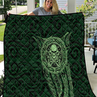 New Zealand Skull Darts Quilt Aotearoa Maori Chest Tattoo Stylized Green - Polynesian Pride