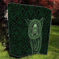 New Zealand Skull Darts Quilt Aotearoa Maori Chest Tattoo Stylized Green - Polynesian Pride