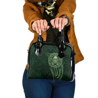 New Zealand Skull Darts Shoulder Handbag Aotearoa Maori Chest Tattoo Stylized Green - Polynesian Pride