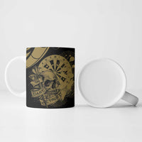 New Zealand Darts Ceramic Mug Skull In Dart We Trust Maori Pattern - Polynesian Pride