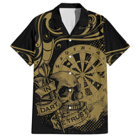 New Zealand Darts Family Matching Off Shoulder Short Dress and Hawaiian Shirt Skull In Dart We Trust Maori Pattern - Polynesian Pride