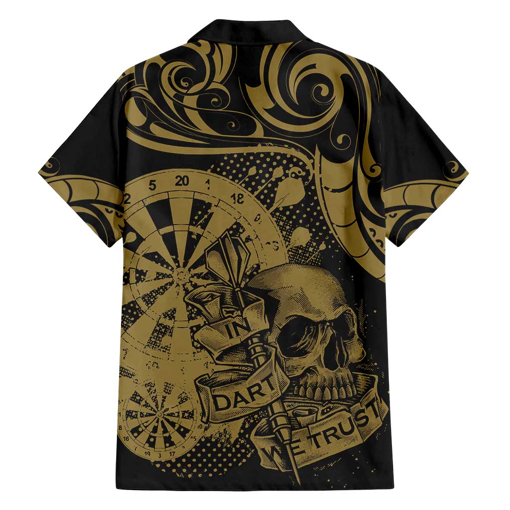 New Zealand Darts Family Matching Puletasi and Hawaiian Shirt Skull In Dart We Trust Maori Pattern - Polynesian Pride