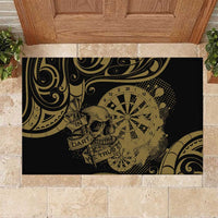 New Zealand Darts Rubber Doormat Skull In Dart We Trust Maori Pattern - Polynesian Pride