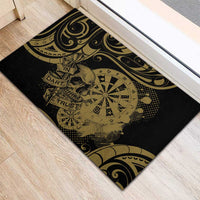 New Zealand Darts Rubber Doormat Skull In Dart We Trust Maori Pattern - Polynesian Pride