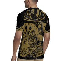 New Zealand Darts Rugby Jersey Skull In Dart We Trust Maori Pattern - Polynesian Pride
