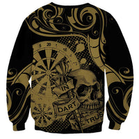 New Zealand Darts Sweatshirt Skull In Dart We Trust Maori Pattern - Polynesian Pride