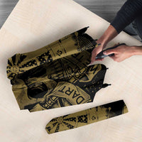 New Zealand Darts Umbrella Skull In Dart We Trust Maori Pattern - Polynesian Pride