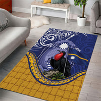 Magnificent Frigatebird Nauru Area Rug Pandanus Weaving Polynesian Pattern LT14 - Polynesian Pride