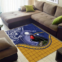 Magnificent Frigatebird Nauru Area Rug Pandanus Weaving Polynesian Pattern LT14 - Polynesian Pride
