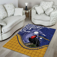 Magnificent Frigatebird Nauru Area Rug Pandanus Weaving Polynesian Pattern LT14 - Polynesian Pride