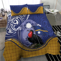 Magnificent Frigatebird Nauru Bedding Set Pandanus Weaving Polynesian Pattern LT14 - Polynesian Pride