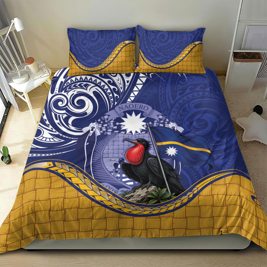 Magnificent Frigatebird Nauru Bedding Set Pandanus Weaving Polynesian Pattern LT14 - Polynesian Pride