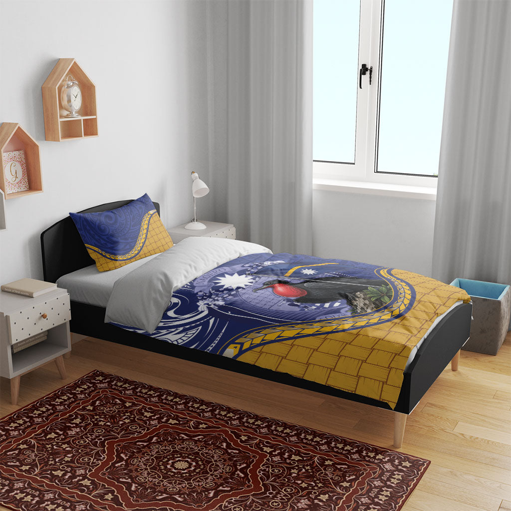 Magnificent Frigatebird Nauru Bedding Set Pandanus Weaving Polynesian Pattern LT14 - Polynesian Pride