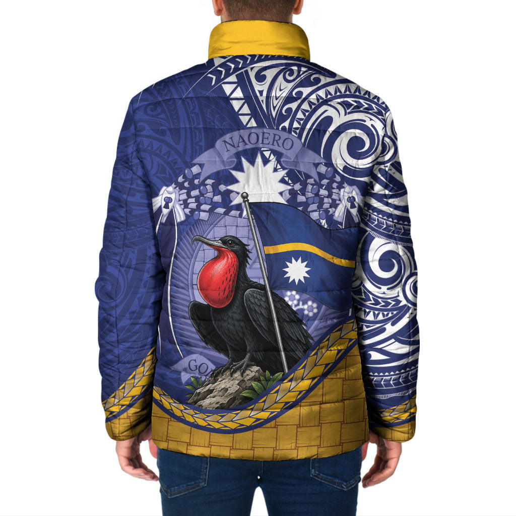 Magnificent Frigatebird Nauru Padded Jacket Pandanus Weaving Polynesian Pattern LT14 - Polynesian Pride