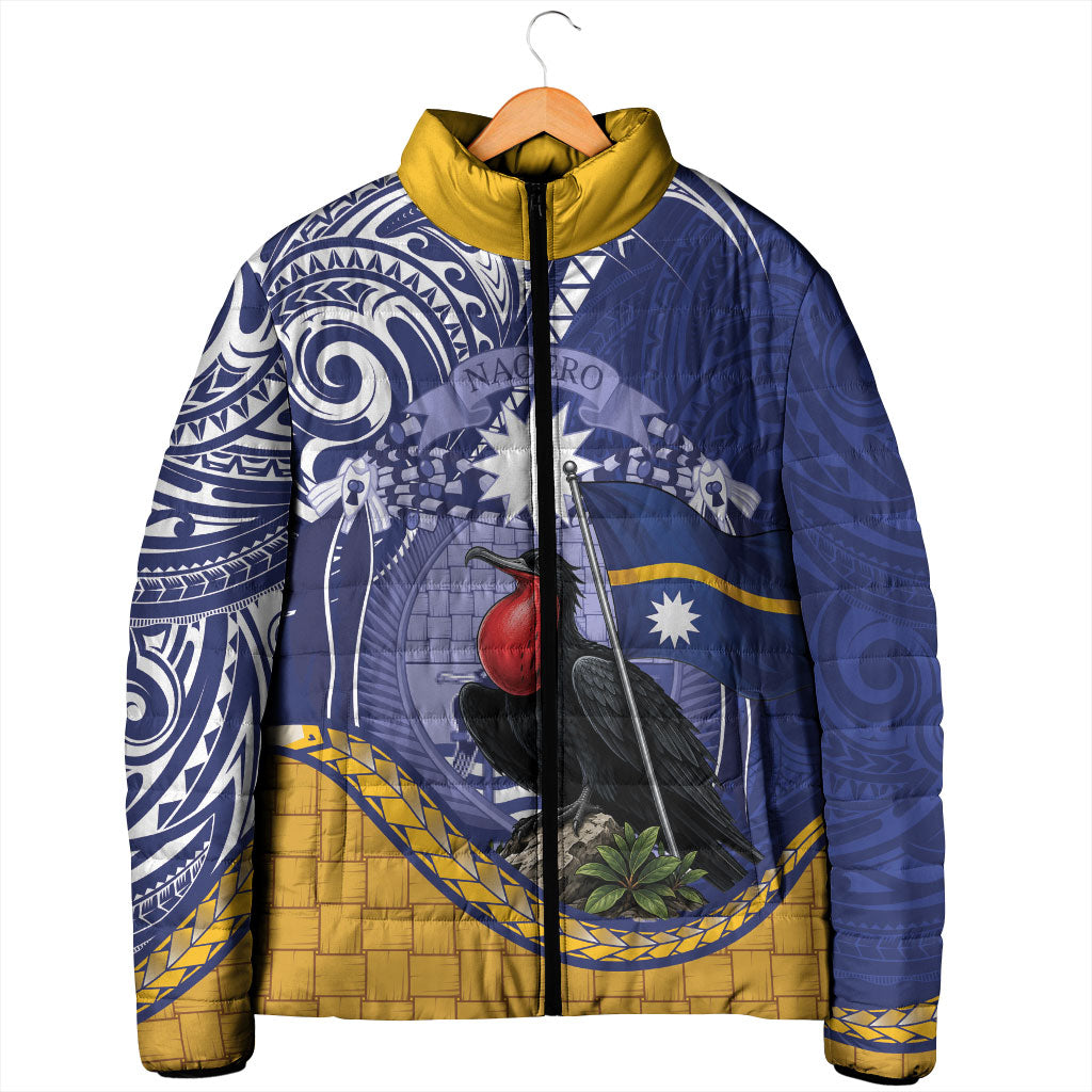 Magnificent Frigatebird Nauru Padded Jacket Pandanus Weaving Polynesian Pattern LT14 - Polynesian Pride