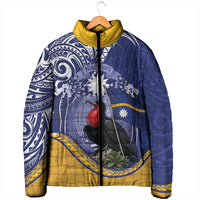 Magnificent Frigatebird Nauru Padded Jacket Pandanus Weaving Polynesian Pattern LT14 - Polynesian Pride
