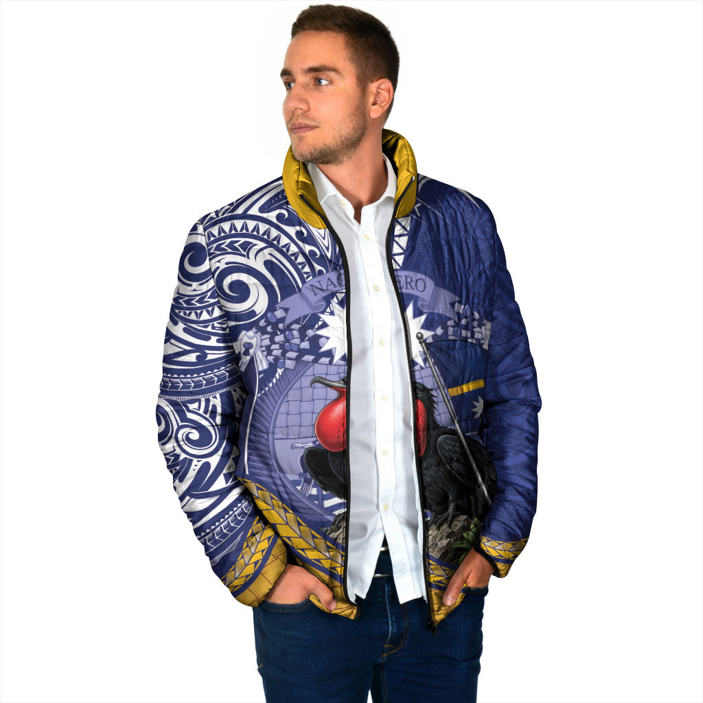 Magnificent Frigatebird Nauru Padded Jacket Pandanus Weaving Polynesian Pattern LT14 - Polynesian Pride