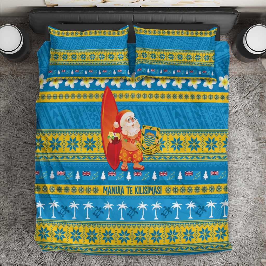 Tuvalu Christmas Bedding Set Cute Santa Manuia te Kilisimasi - Polynesian Pride