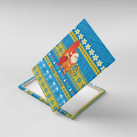 Tuvalu Christmas Canvas Wall Art Cute Santa Manuia te Kilisimasi - Polynesian Pride