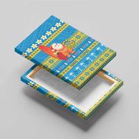 Tuvalu Christmas Canvas Wall Art Cute Santa Manuia te Kilisimasi - Polynesian Pride