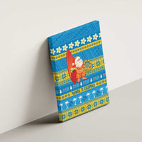 Tuvalu Christmas Canvas Wall Art Cute Santa Manuia te Kilisimasi - Polynesian Pride