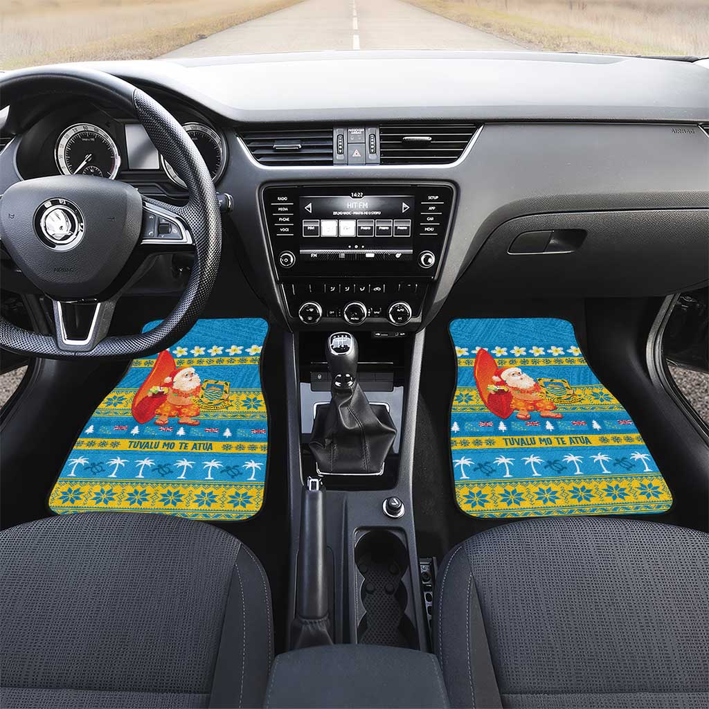 Tuvalu Christmas Car Mats Cute Santa Manuia te Kilisimasi - Polynesian Pride