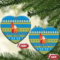 Tuvalu Christmas Ceramic Ornament Cute Santa Manuia te Kilisimasi - Polynesian Pride