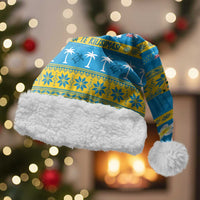 Tuvalu Christmas Santa Hat Cute Santa Manuia te Kilisimasi LT14 With Fur Blue - Polynesian Pride