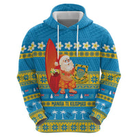 Tuvalu Christmas Hoodie Cute Santa Manuia te Kilisimasi - Polynesian Pride