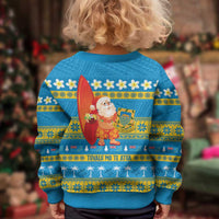 Tuvalu Christmas Kid Ugly Christmas Sweater Cute Santa Manuia te Kilisimasi - Polynesian Pride