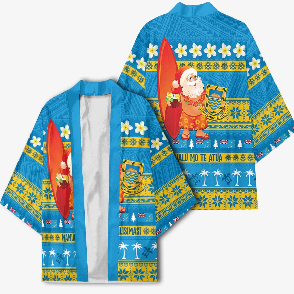 Tuvalu Christmas Kimono Cute Santa Manuia te Kilisimasi - Polynesian Pride