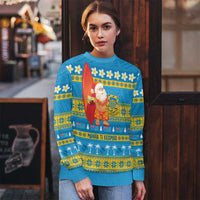 Tuvalu Christmas Ugly Christmas Sweater Cute Santa Manuia te Kilisimasi - Polynesian Pride