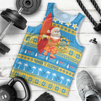 Tuvalu Christmas Men Tank Top Cute Santa Manuia te Kilisimasi - Polynesian Pride