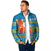 Tuvalu Christmas Padded Jacket Cute Santa Manuia te Kilisimasi - Polynesian Pride