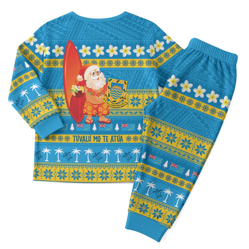 Tuvalu Christmas Pajama Set Cute Santa Manuia te Kilisimasi - Polynesian Pride