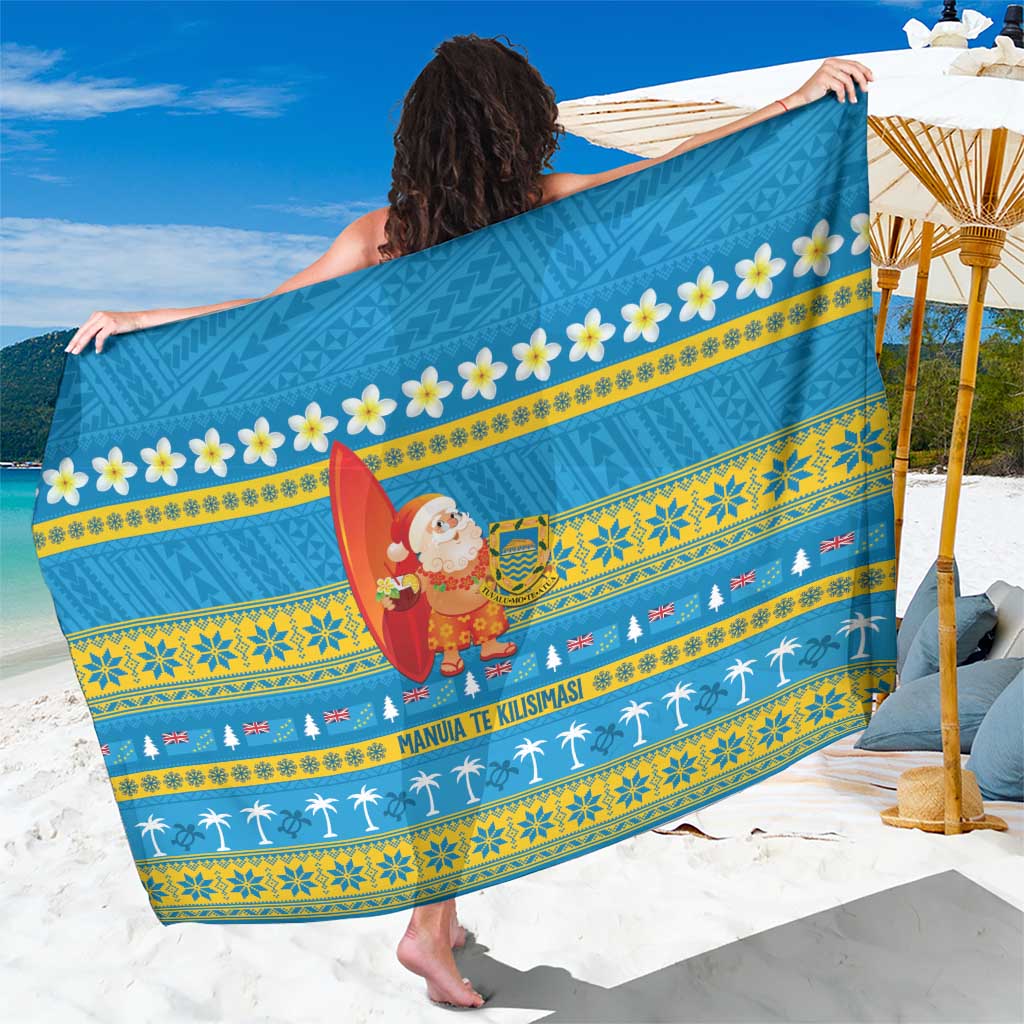 Tuvalu Christmas Sarong Cute Santa Manuia te Kilisimasi - Polynesian Pride