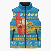 Tuvalu Christmas Sleeveless Puffer Jacket Cute Santa Manuia te Kilisimasi - Polynesian Pride