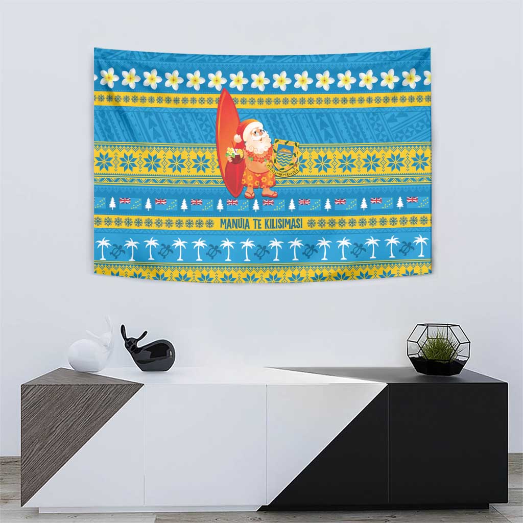 Tuvalu Christmas Tapestry Cute Santa Manuia te Kilisimasi - Polynesian Pride