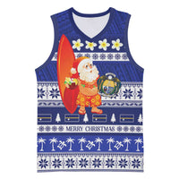 Nauru Christmas Basketball Jersey Cute Santa Coat Of Arms Merry Xmas - Polynesian Pride