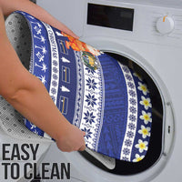 Nauru Christmas Bathroom Set Cute Santa Coat Of Arms Merry Xmas - Polynesian Pride