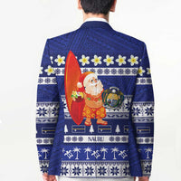 Nauru Christmas Blazer Cute Santa Coat Of Arms Merry Xmas - Polynesian Pride