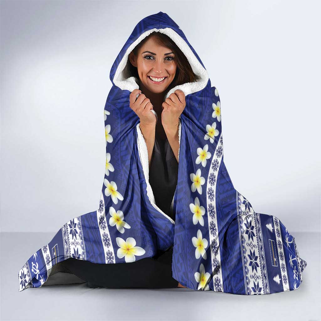 Nauru Christmas Hooded Blanket Cute Santa Coat Of Arms Merry Xmas - Polynesian Pride