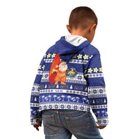 Nauru Christmas Kid Hoodie Cute Santa Coat Of Arms Merry Xmas - Polynesian Pride