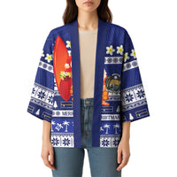 Nauru Christmas Kimono Cute Santa Coat Of Arms Merry Xmas - Polynesian Pride