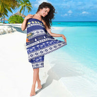 Nauru Christmas Sarong Cute Santa Coat Of Arms Merry Xmas - Polynesian Pride