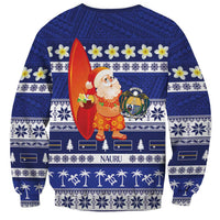 Nauru Christmas Sweatshirt Cute Santa Coat Of Arms Merry Xmas - Polynesian Pride