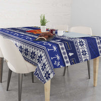 Nauru Christmas Tablecloth Cute Santa Coat Of Arms Merry Xmas - Polynesian Pride